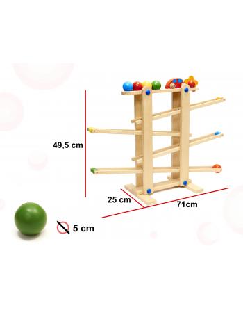 Tor kulkowy drewniany kulodrom montessori XXL