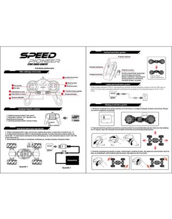 Samochód RC Speed Pioneer Stunt Car 360 czerwony