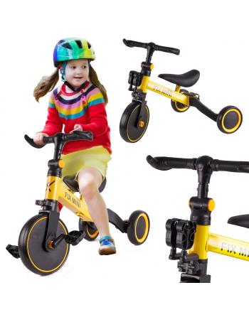 Rowerek Trike Fix Mini biegowy trójkołowy 3w1 z pedałami żółty