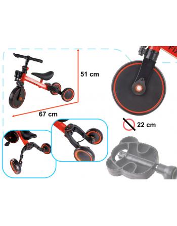 Rowerek Trike Fix Mini biegowy trójkołowy 3w1 z pedałami czerwony