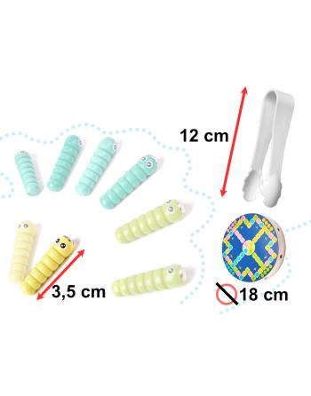 Gra rodzinna rybki gąsienice łowienie montessori